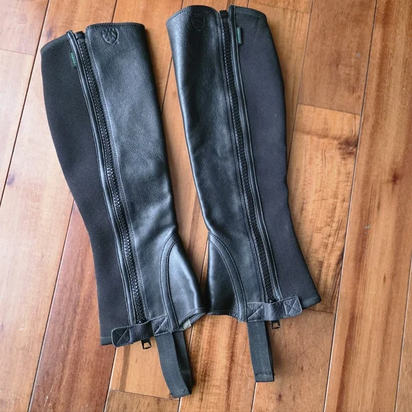 Ariat Leather Half Chaps - Size AST (Small Tall) English Riding Horseback - Picture 1 of 6